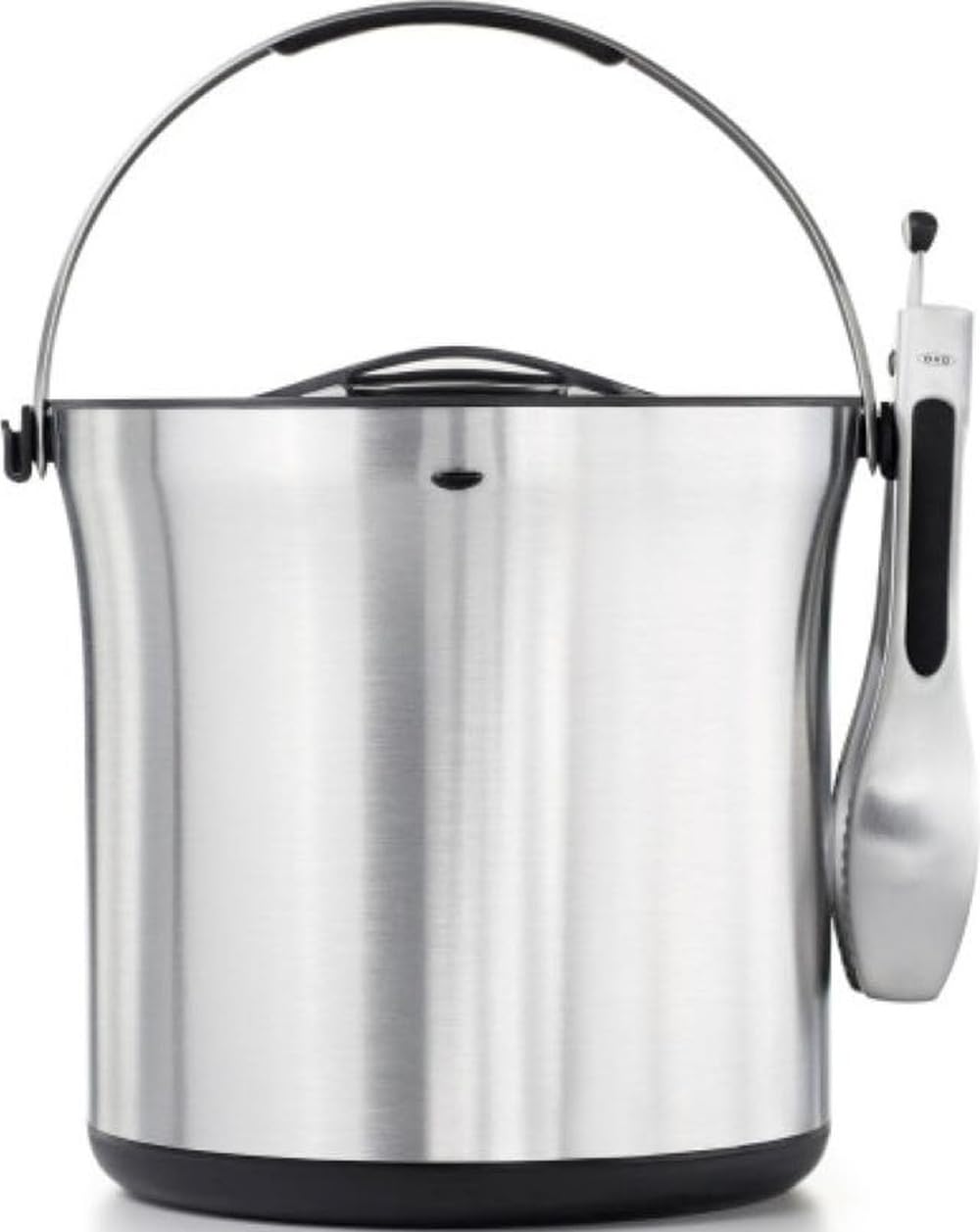 OXO Steel Set di secchiello per ghiaccio e pinza in acciaio