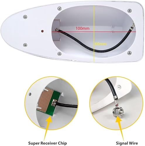 Miniatura 7 de Gxcdizx Cubierta de antena de techo de aleta de tiburón plateado para Hyundai Sonata-Elantra Ebony 2015-2019