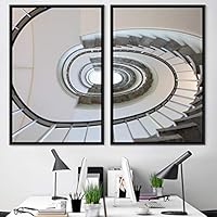 2 Piece Framed Canvas Wall Art Solid Structures Canvas Prints Home Artwork Decoration for Living Room,Bedroom - 16