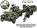 Click N' Play Military Logistics Transport Unit 16 Piece Play Set with Accessories, Green