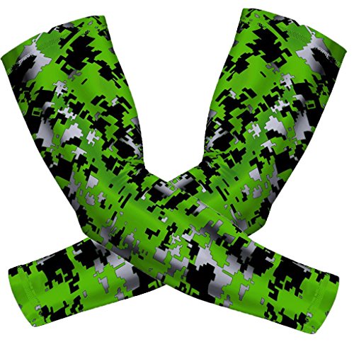 JUNAN Sports Compression Arm Sleeves 1 Pair Moisture Wicking UV Protection Cooling or Warmer Non Slip Cover -Youth & Adult Sizes