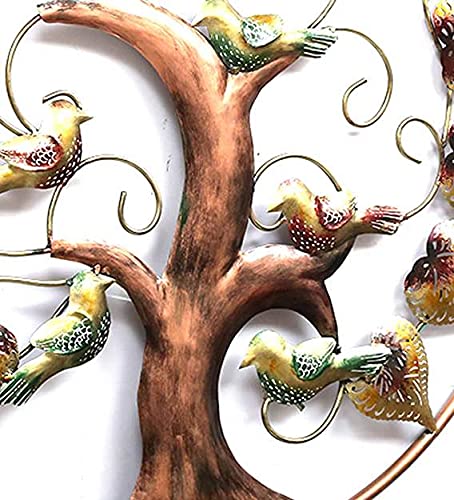 Image of Bharat Art Metal Iron Ring Tree Wall Hanging | Multicolor Decorative Wall Art for Home, Living Room, Bedroom, Office & Cafe | 30 x 2 x 30 Inch | W237