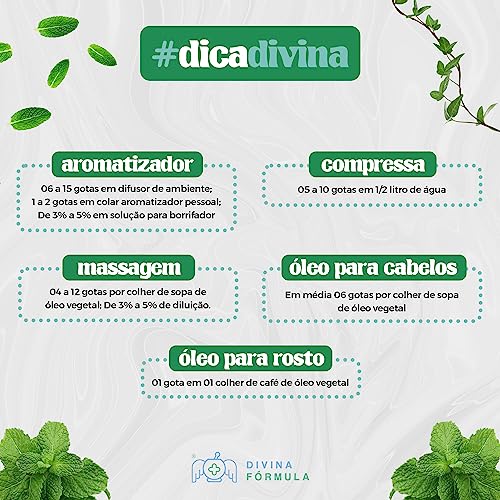 Óleo Essencial Menta Piperita 10mL Divina Fórmula