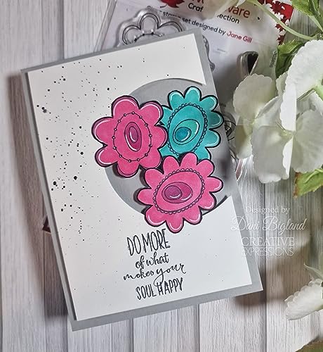 Woodware Jane Gill-Petal Doodles Stamp Set-Happy Soul, 4 x 6 inches, Clear - Image 3