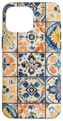 Moroccan Portuguese Mosaic Tile Pattern X}zP[X iPhone 16 Pro Max p