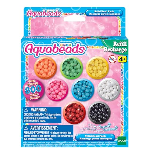 Aquabeads Solid Bead Pack - Create Endless Creations with Refill of Over 800 Beads!