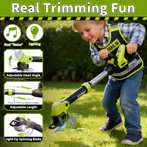 Image of KidBloom 2-in-1 Kids Leaf Blower & Kids Weed Wacker Toy, Gardening Tool Set