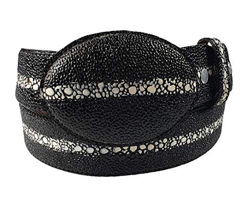Men's Cowboy Belt Stingray Print Imitación Mantarraya