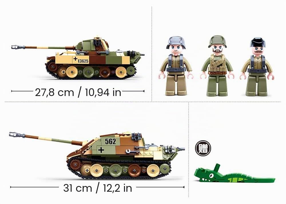 Sluban M38-B0859 Wii-Medium Tank 2 en 1, Mehrfarbig