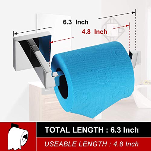 Image of KOKOSIRI Toilet Paper Holder Chrome Toilet Roll Holder for Bathroom Kitchen Washroom T-304 Stainless Steel Wall Mounted, Polished Finish, B2003CH