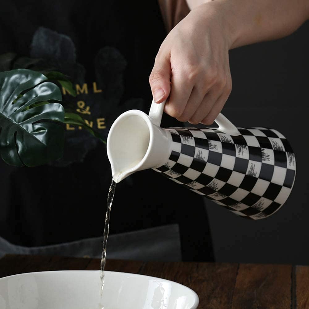 Olive Oil Bottle or Vinegar Bottle Drizzler Ceramic Oil Bottle Large Olive Oil Dispenser Bottle with Sealing Cap Leak-Proof Liquid Condiment Dispenser Container