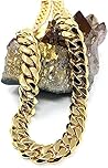 Lifetime Bling 18K Gold Cuban Link Chain Necklace for Men/Women Real 12MM 18K Diamond Cut Heavy w Solid Thick Clasp Hip Hop (22)