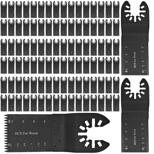 Juego de 100 cuchillas oscilantes universales multiherramienta, cuchillas multiherramienta duraderas de liberación rápida para madera/plástico, accesorios de herramientas oscilantes compatibles con