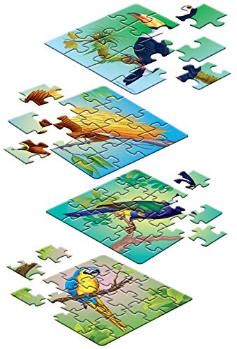 Image of Frank Exotic Birds Animal Kingdom - A Set of 4 Jigsaw Puzzle for Kids Above 4+ Years - Fun & Challenging Brain Booster Games - Educational Puzzle for Focus and Memory - 11606