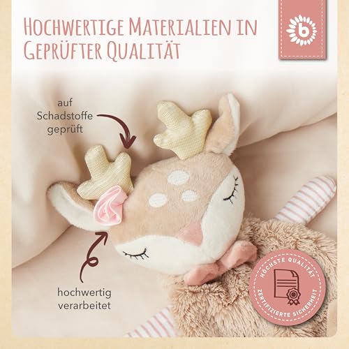 Bieco Schmusetuch REH Ella | Ab Geburt | Schnuffeltuch Baby Mädchen | Geschenk Geburt Mädchen… – Ansicht 5