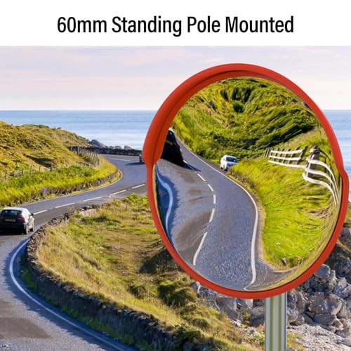 Miroir convexe incassable GLOGLOW pour sécuriser une intersection routière ou un parking