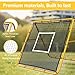 Soccer Volleyball Rebounder Net with Steel Frame, 4x4 Softball Rebounder Pitchback Net Quick Adjustments, Easy Setup Practice Equipment Rebounder Gifts for Kids Teens Outdoor Indoor and Backyard