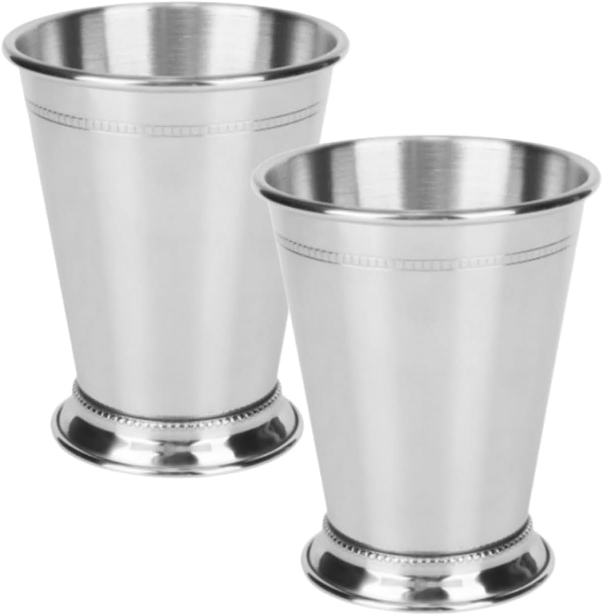 Tazze julep di menta, 2 pezzi da 400 ml di bicchieri classici in acciaio inossidabile bicchieri da cocktail bevande in vetro tazza di birra in vetro per succo bevanda