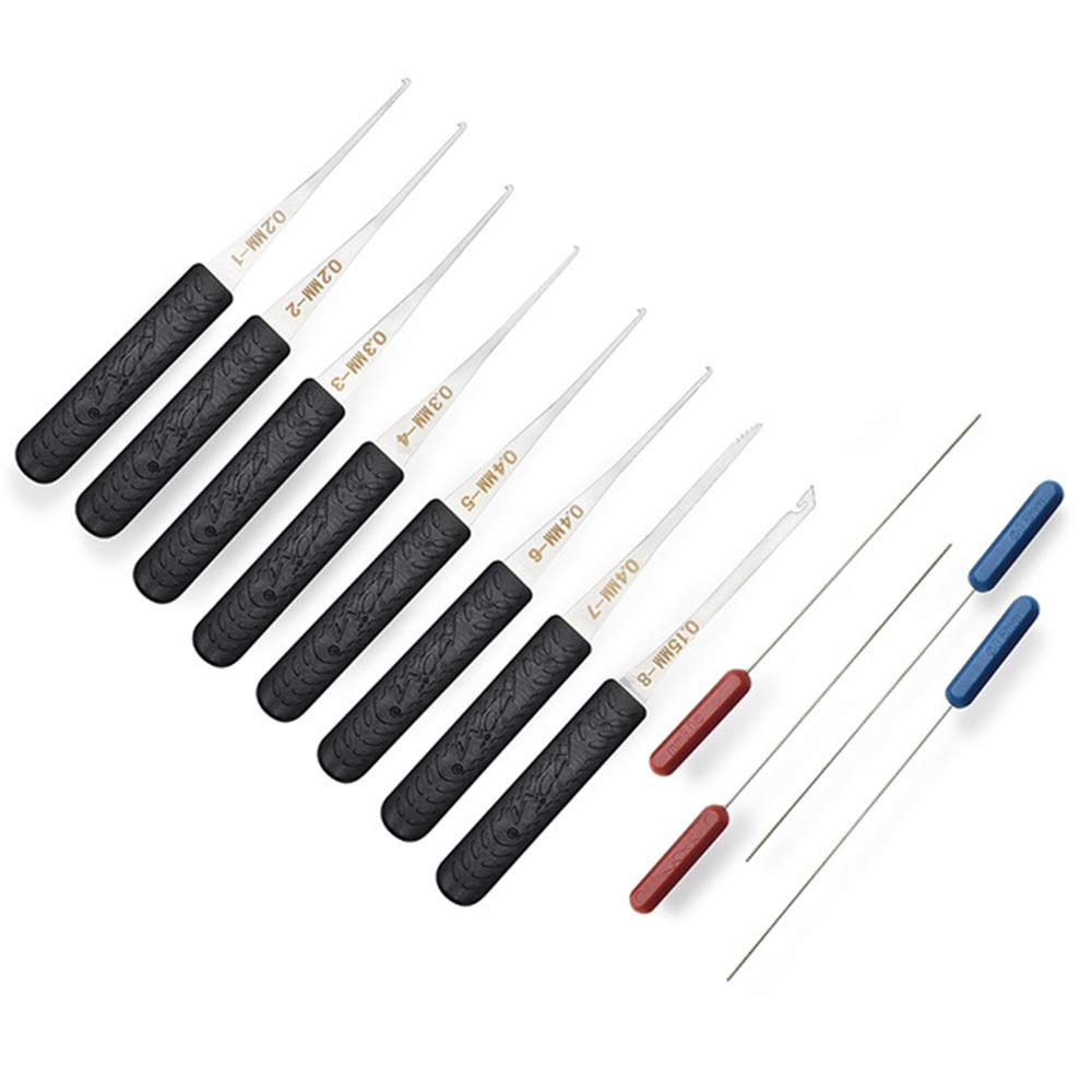 Zestaw do usuwania złamanych kluczy Loboo Idea Extractor Home Depot Narzędzie ślusarskie Hak do otwierania kłódek LockPick (12 szt., Czarny)