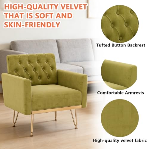 Sillón Plegable Terciopelo Verde miniatura 6