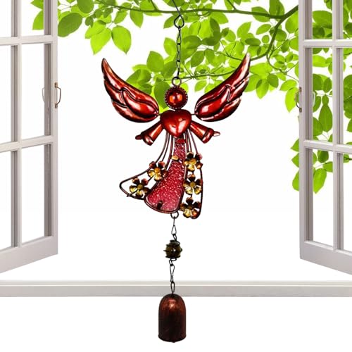Campane a vento angelo - Campane a vento decorative con figure di angeli | Ornamento con ali sonori rilassanti per meditazione patio balcone giardino terrazza