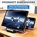 3D HD Big Screen Phone Magnifier, New Cell Phone Screen Magnifier, Foldable Design Screen Version for Movies and Videos, Lightweight Phones Magnifying Screen, Compatible with All Phones (Black)