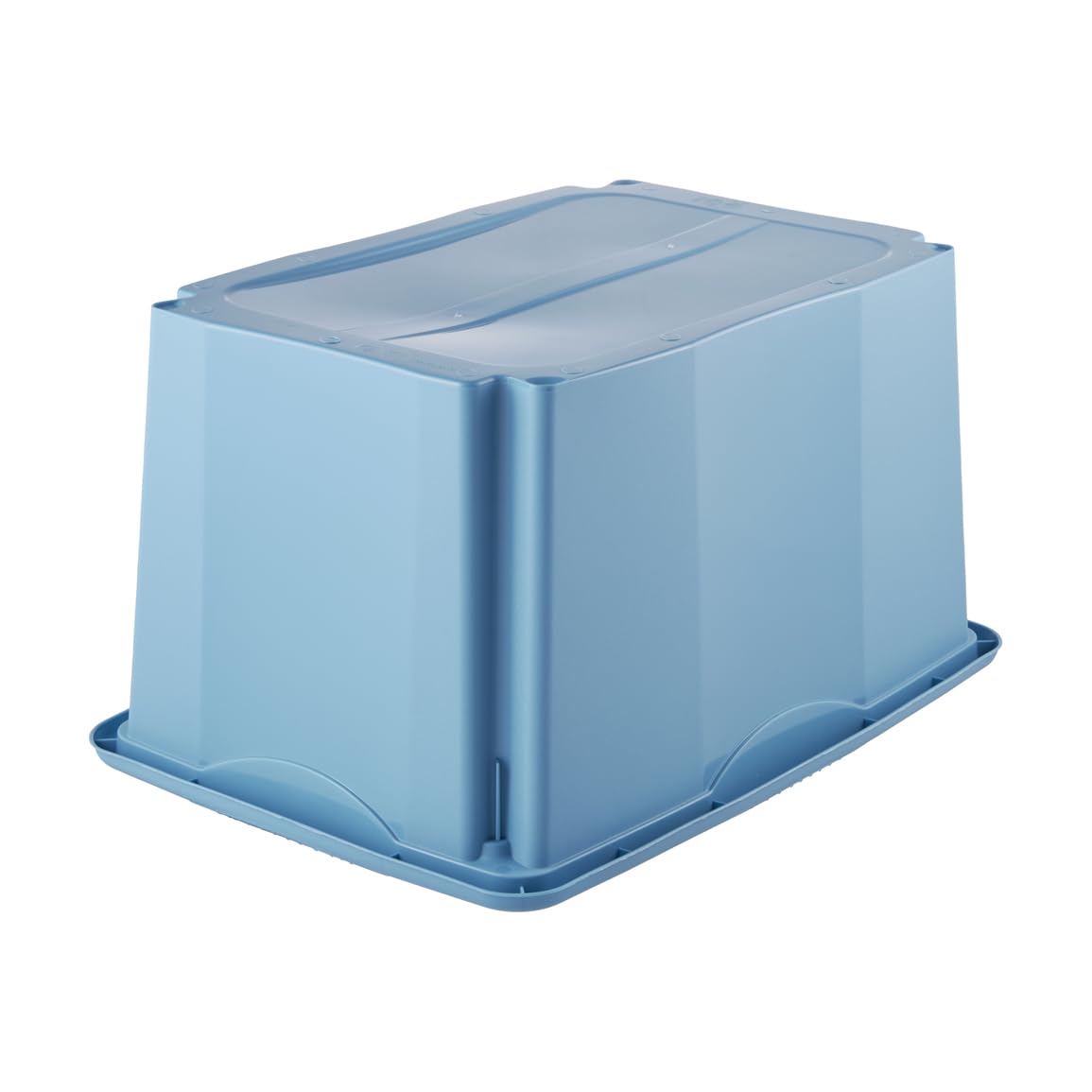 keeeper Boîte de Rangement avec Système d’Empilage, 45 l, 54,5 x 39 x 29,5 cm, Emil Eco Line, Bleu (Eco Sky Blue)