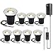 INNERWILL Landscape Lights 2W LED Low Voltage Landscape Lights 12V 24V Pathway In Ground Well Lights with Transformer Outdoor Landscape Lighting for Garden, Deck Lighting（Warm White, 8 Pack）