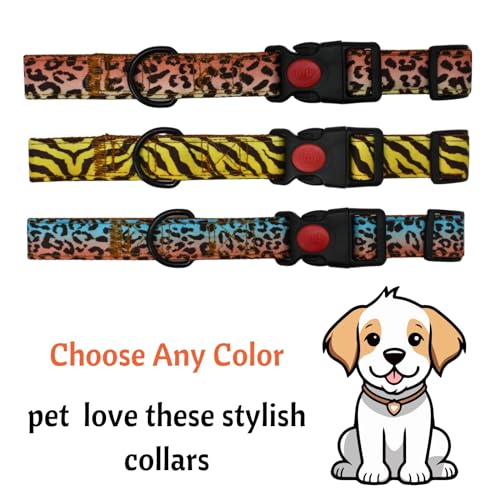 Image of Emily Pets Dog Collar with Safety Locking Buckle, Adjustable Soft Breathable Comfortable Nylon Pet Collar for Small, Medium Dog & Cat (Color May Vary)