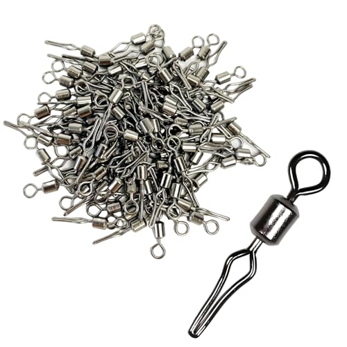 MONOSTORE ハリス止め 釣り 針 キス サルカン スイベル ハリス カワハギ ハゼ釣り ステンレス ストッパー 自動ハリス止め 100個 4#のサムネイル