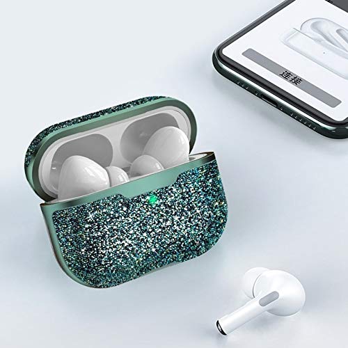 Écouteurs sans fil coque de protection NERB sertie de strass diamant vert