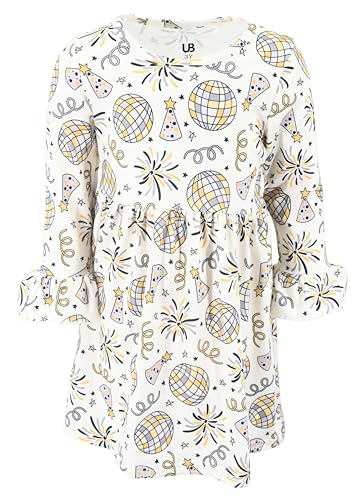 Image of Girls Long Sleeve Ruffled Dresses for Toddlers and Kids