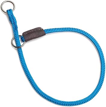 Mendota Pet Show Slip Collar - Made in The USA - Blue, 18 in