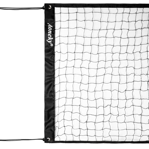 Aoneky Red de Vóleibol Portátil con Cuerdas de Atar   4,6m/6,4m/9,7m×0,9m, Red Deportiva Multiusos para Voleibol Bádminton Tenis, para Adultos y Niños, Uso en Exterior Jardín Piscina Playa (4,6 M)