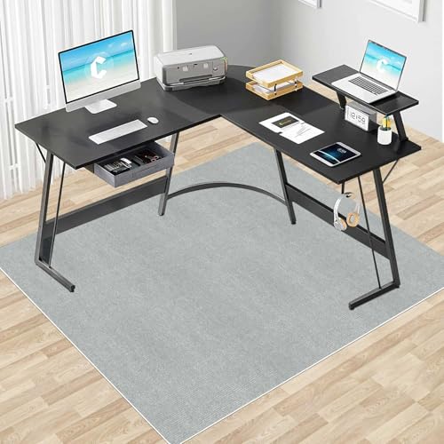 【Amazon 限定ブランド】デスクごとチェアマット ゲーミングチェアマット ダイニングマット HDMOD 床保護マット 特大サイズ180×140cm 抗菌 防カビ ズレない 厚さ4mm 静電気防止 無味無臭 ソフト おしゃれ キズ防止 お手入れ簡単 床暖