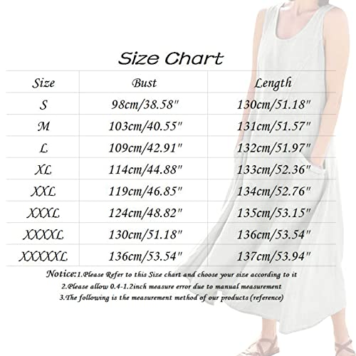 Robe débardeur longue vêtement femme quotidien col rond fluide - 6
