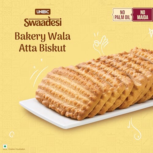 Image of Unibic Swaadesi Atta Bakery Biscuits - No Maida, No Palm Oil I Biskut Bakery Biscuits I 200 gm