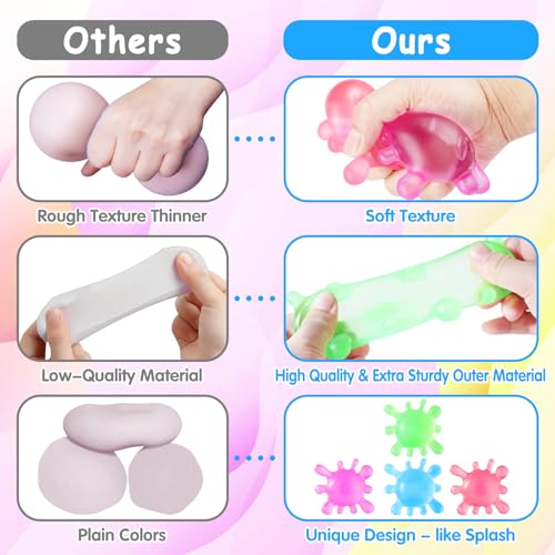 1 Pack Fidget Toys Stress Balls for Kids, Splat-Tastic Squishy Toy, Stress Splat Toy, Squishies Anxiety Stress Relief, Ice Squishy Stress Sensory Cube Malt Sugar Balls with Autism — view 5