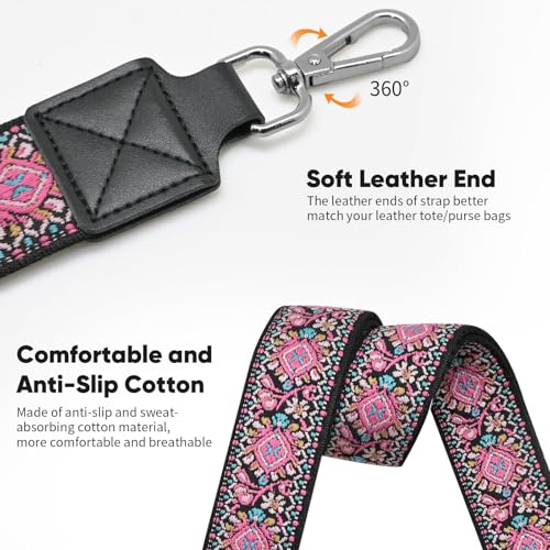 Image of Purse Strap Wide Replacement Crossbody Bag Straps, 1.5 inch Handbag Shoulder Strap, Adjustable Tote Belt
