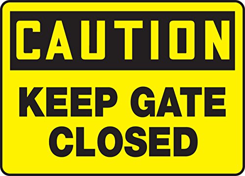 Panneau Caution Keep Gate Closed contre les oublis de fermeture portail aluminium