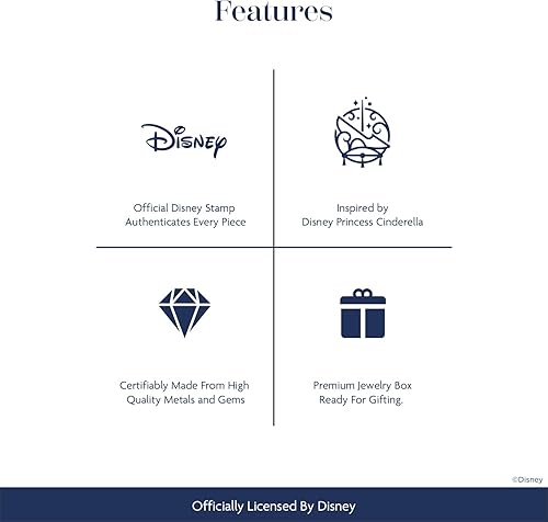 Miniatura 6 de Enchanted Disney Fine Jewelry - Anillo de plata de ley con diamante de 15 quilates y topacio azul Londres Metal