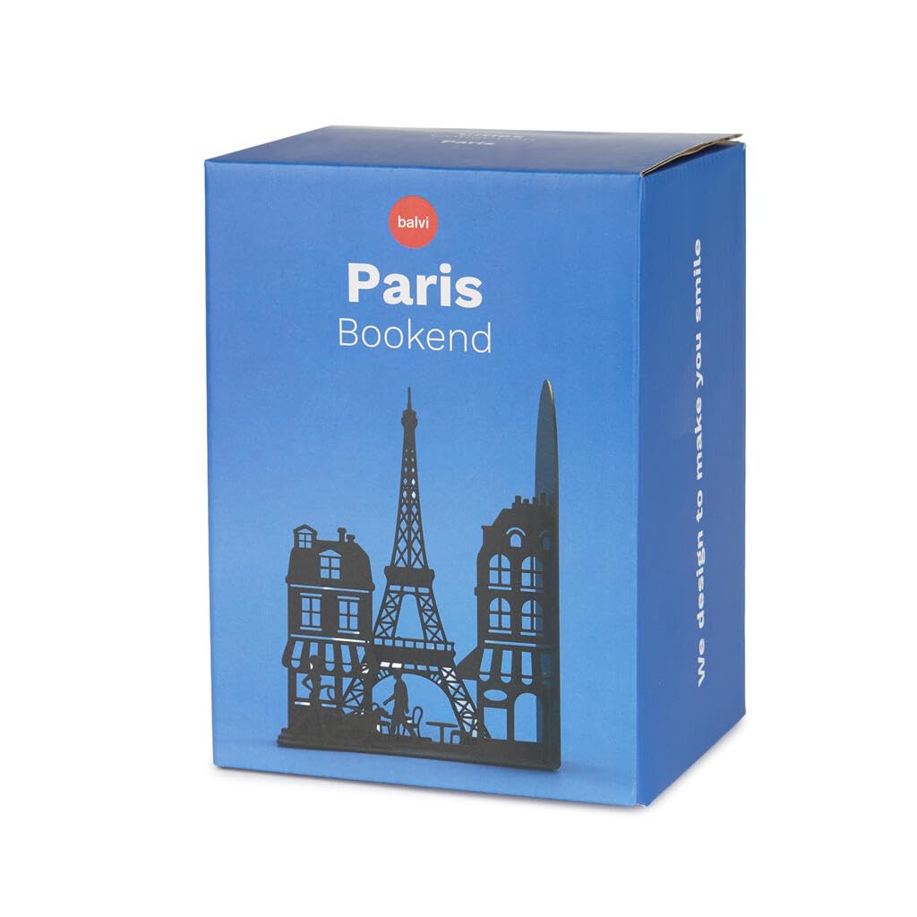Balvi Sujetalibros Paris Color Negro Resistente y Antideslizante Metal — view 2