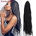 Produktbild 6 Packs Eunice Synthetic Crochet Braids 18 Zoll Soft Hair Senegalese Twist Crochet Braids Havana Hair Extension 30 Roots/Pack (#1B)