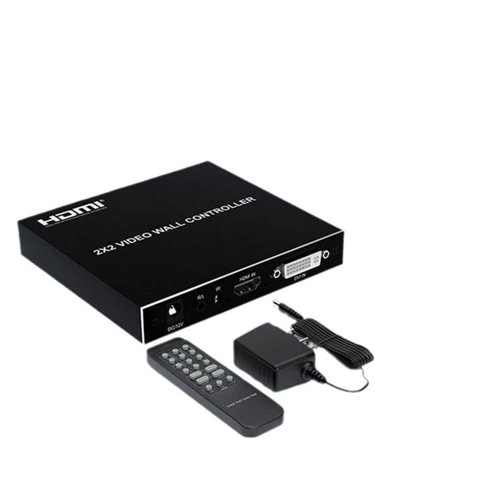 1080P Splicer 2X2 Un Ingresso Quattro uscite Video Wall Splicing Schermo Controller Quattro schermi Display Splicer Switch Distributore