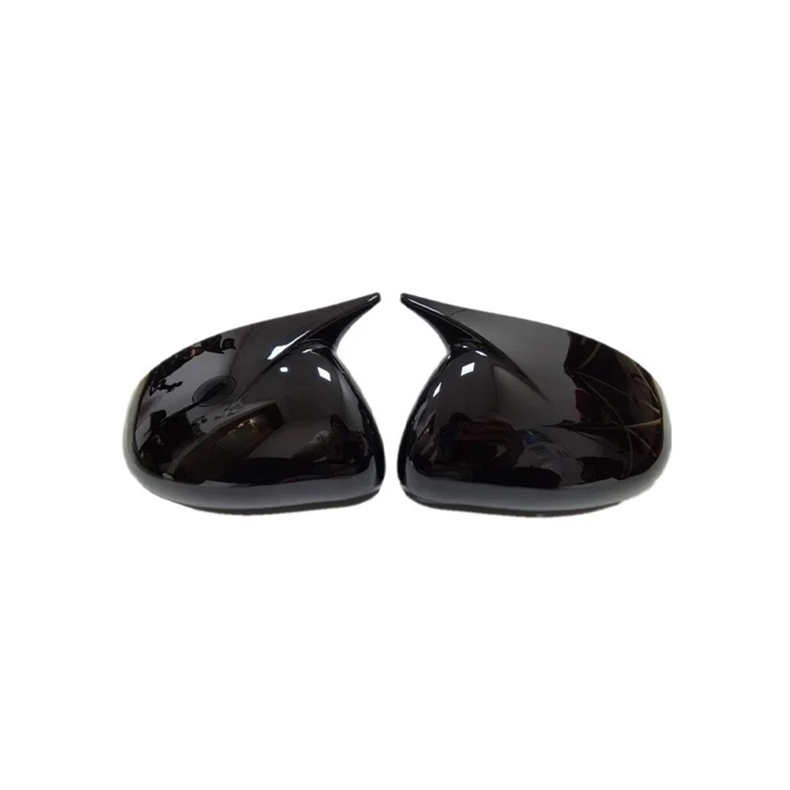 Rearview Mirror Cover Cap for Kia for Rio 2011-2017 Car Sticker Rearview Side Mirror Cover Horn Wing Cap Exterior Door Case Trim(No Turn Light Black)