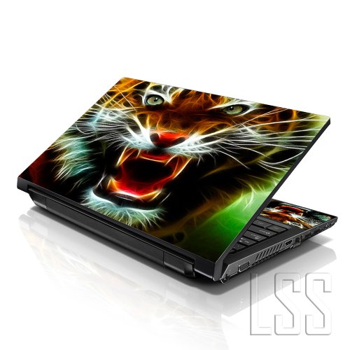 Image of LSS Laptop 15 15.6 Skin Cover with Colorful Roaring Tiger Pattern for HP Dell Lenovo Apple Asus Acer Compaq - Fits 13.3 inch 14 inch 15.6 inch 16 inch (2 Wrist Pads Free)