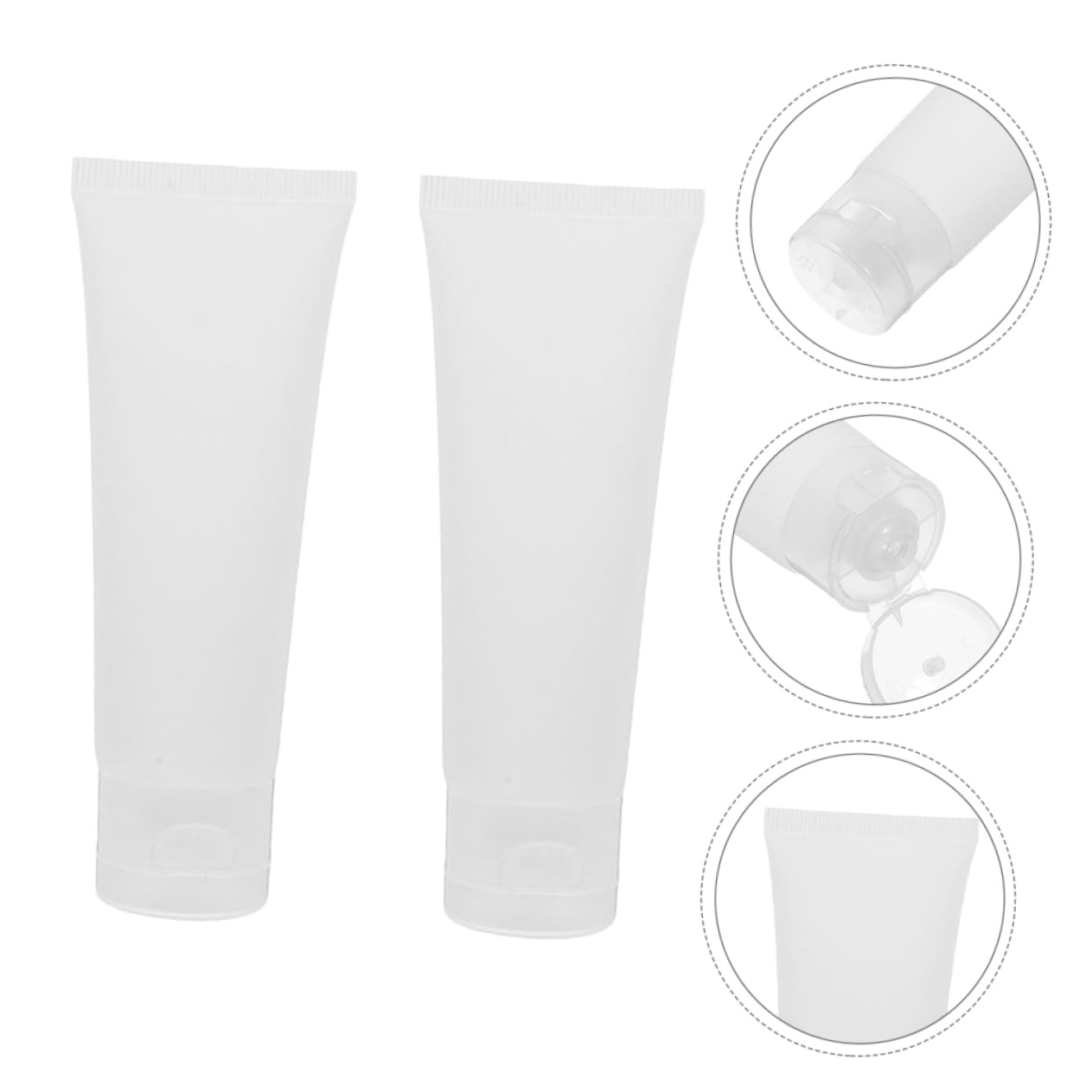 CALLARON Tubetti da Viaggio Comprimibili Trasparenti con Tappo Fliptop 50ml | Pp Pe, Lozioni Detergenti, Uso Quotidiano, Portatile, a Perdite, Formato Pratico da per Casa