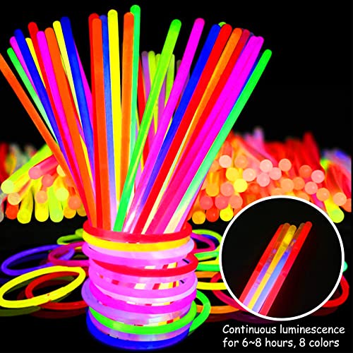 MULEVIP 272 stuks glow sticks party set, neon glow sticks met 120 aansluitingen,Glow Stars, Glow Stick Party, Neon Glow… - Image 5