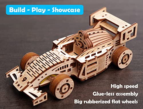 Funvention-for-Little-Scientist-in-Every-Kid-FUNVENTION-F1-Racer-Car-DIY-Functional-Mechanical-Model-3D-Puzzle-STEM-Lerning-Kit-Collectible-Cars-Building-Kit-with-Working-Wheels-Shocks-Pack-of-1