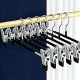 Hosenbügel aus Metall, 10 Stück Kleiderbügel Klammerbügel für Hosen Socken...